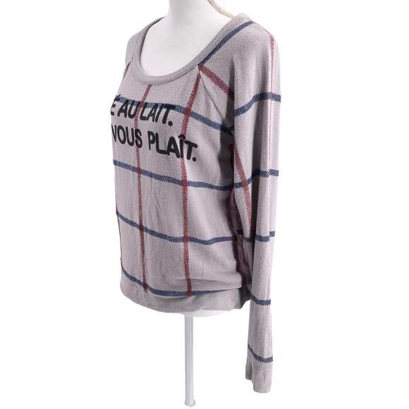 Chaser NEW Womens Size Medium Cafe Au Lait Pullover Lightweight Sweater in Gray - Picture 5 of 10